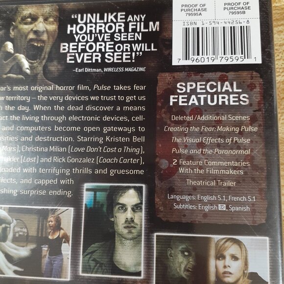 Pulse 2006 DVD (Unrated Widescreen Edition) Horror Halloween Ghost Supernatural - Picture 3 of 4
